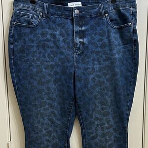 Lane Bryant Leopard Skinny Jeans SZ 18